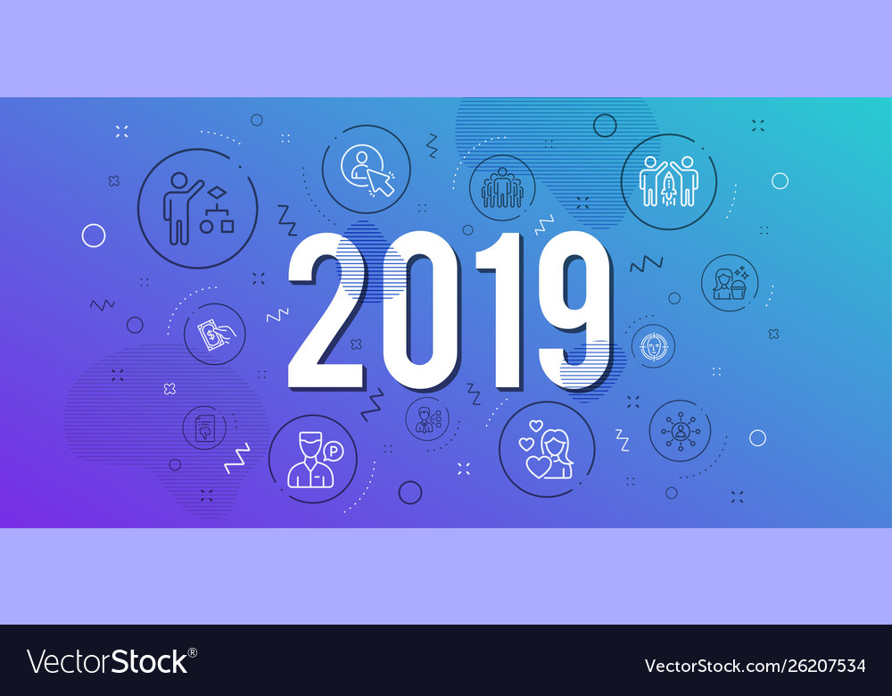 Third party algorithm and group icons set vector image Third party algorithm and group icons set