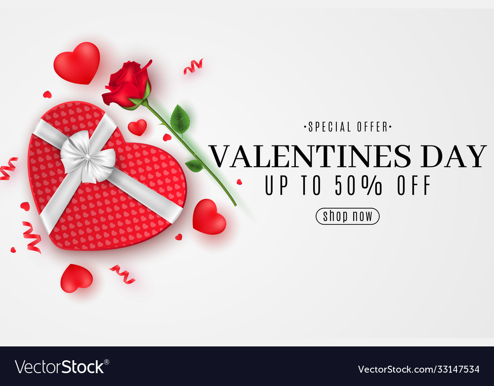 Valentine s day web banner for sale top view