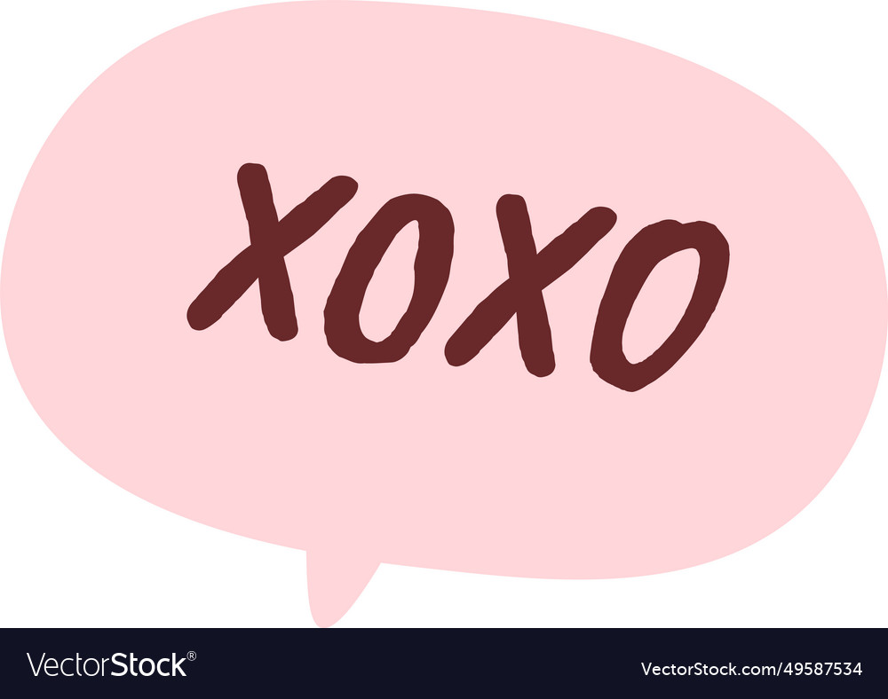 Xoxo lettering cloud