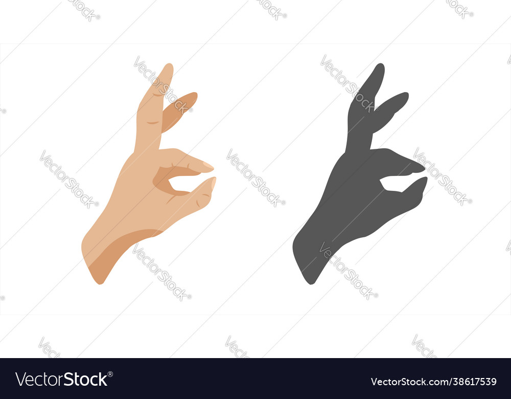 A hand in position bunny shadow vector image A hand in position bunny shadow