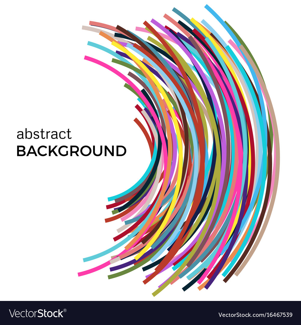 Abstract background with multicolored curved lines