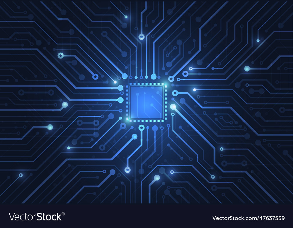 Abstract background with technology circuit board vector image Abstract background with technology circuit board