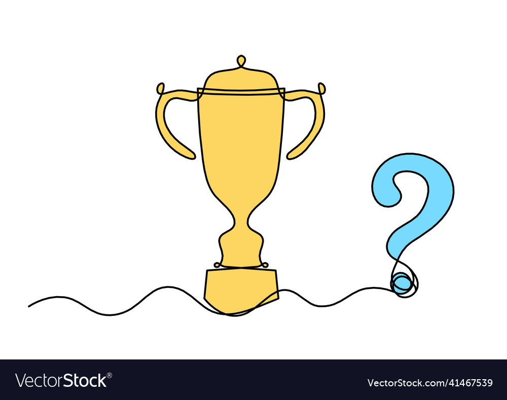 Abstract color cup with question mark vector image Abstract color cup with question mark