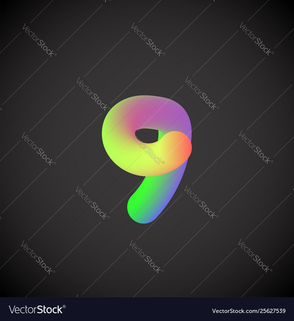 Colorful character from a font set Vector Image Colorful character from a font set