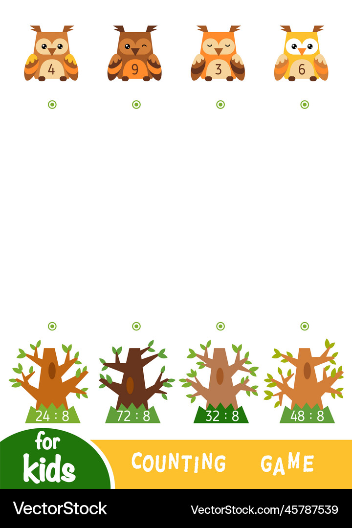 Counting game for preschool children educational Vector Image