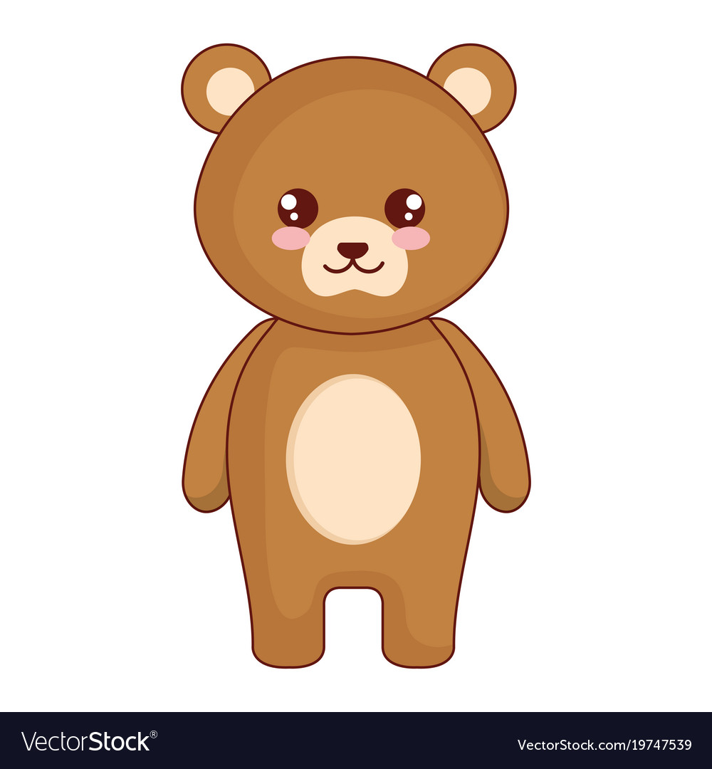 Cute and tender bear character Royalty Free Vector Image