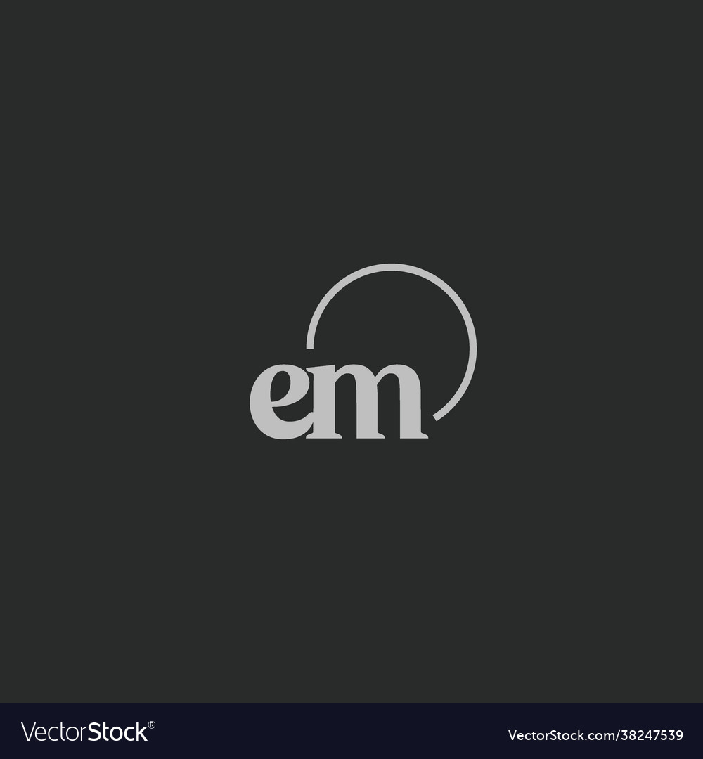 Em initials logo monogram