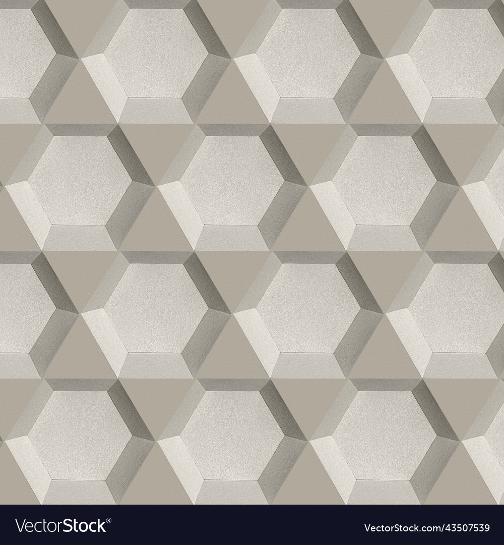 Gray hexagonal paper craft patterned background