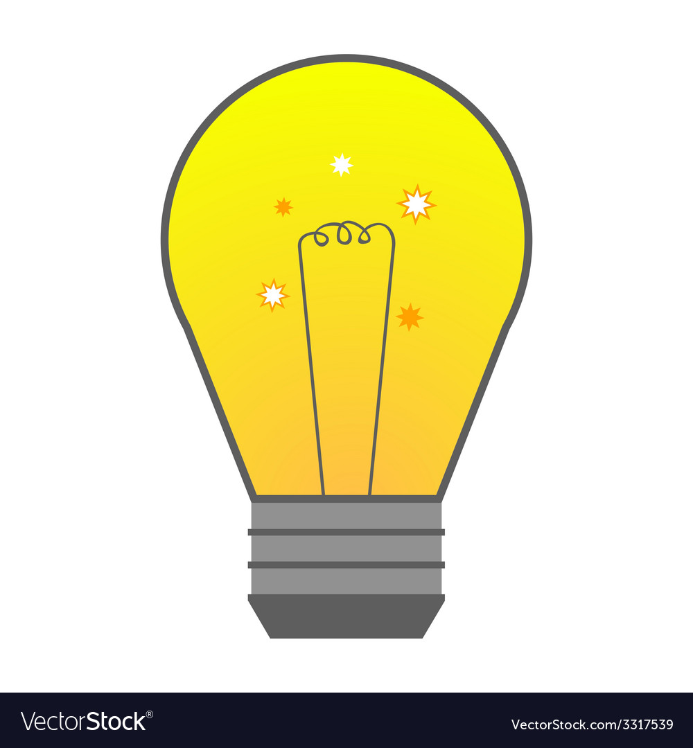 Light bulb in flat style element ideas