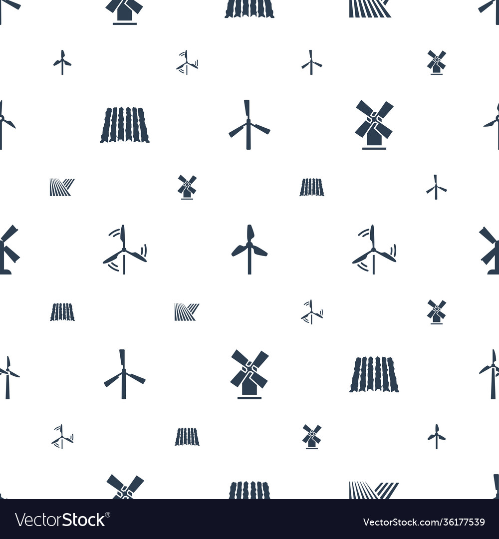 Mill icons pattern seamless white background
