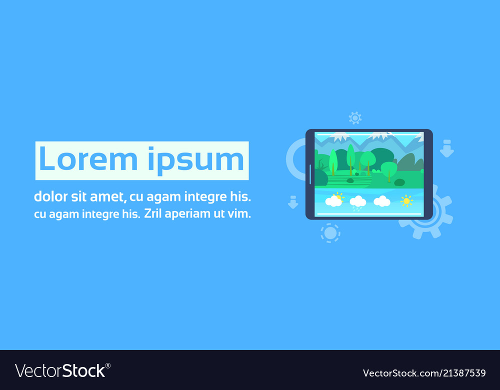 Mobile weather forecast application interface vector image Mobile weather forecast application interface