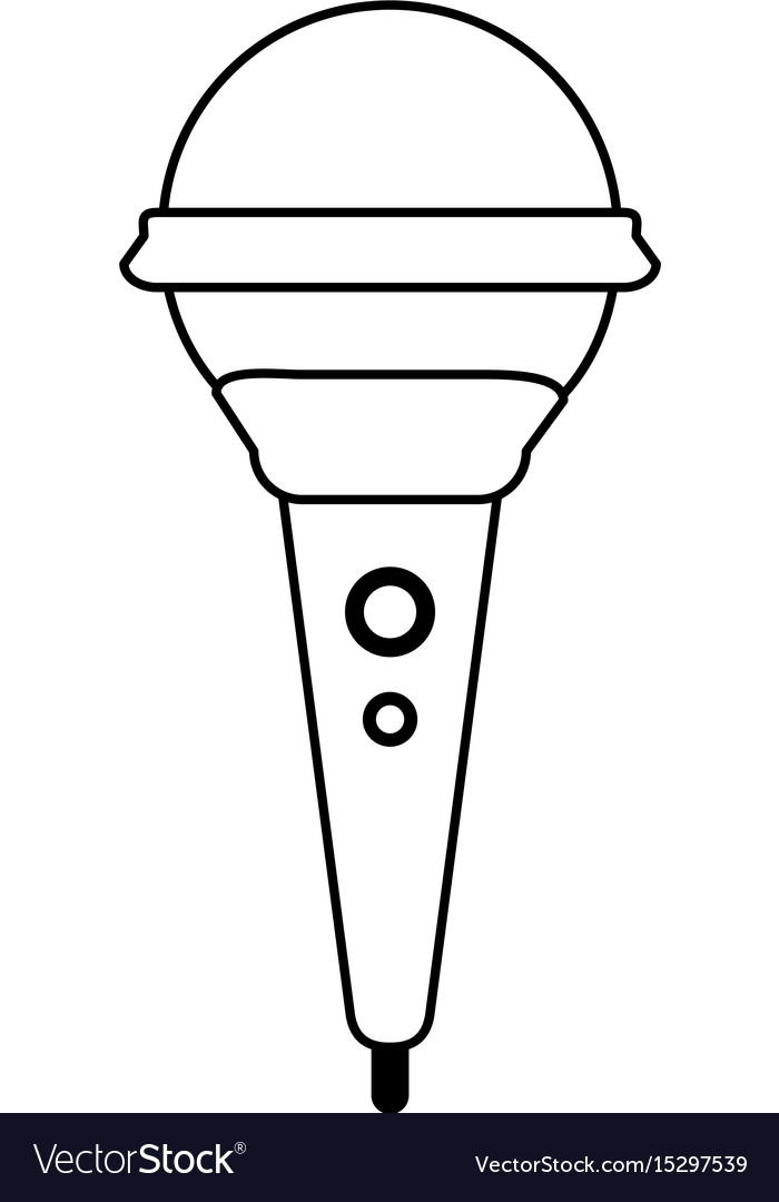 Modern microphone with cord icon image