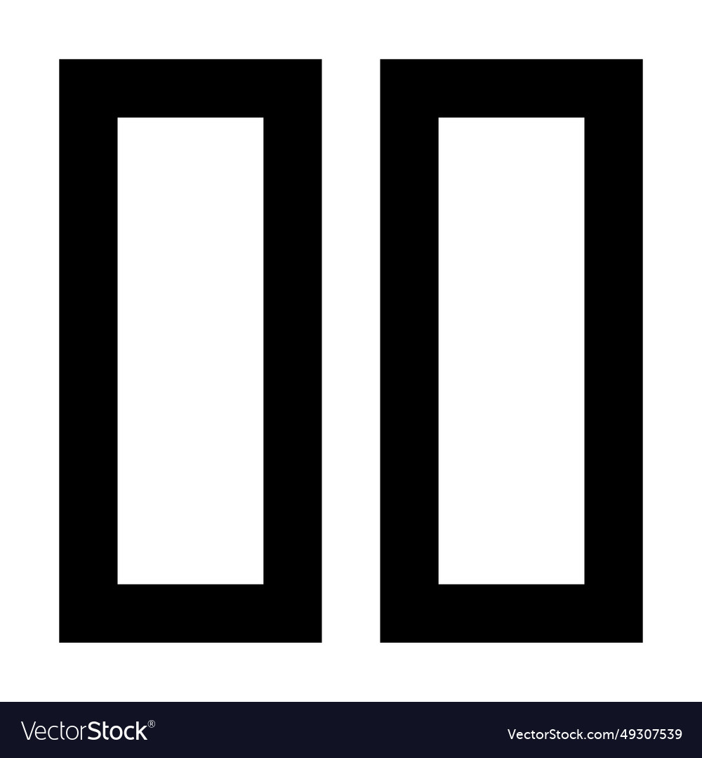 Pause icon suitable for website ui design vector image Pause icon suitable for website ui design