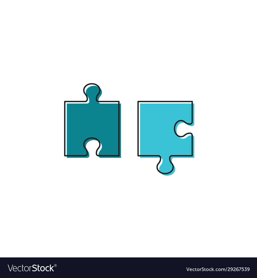 Puzzle icon symbol isolated on white background