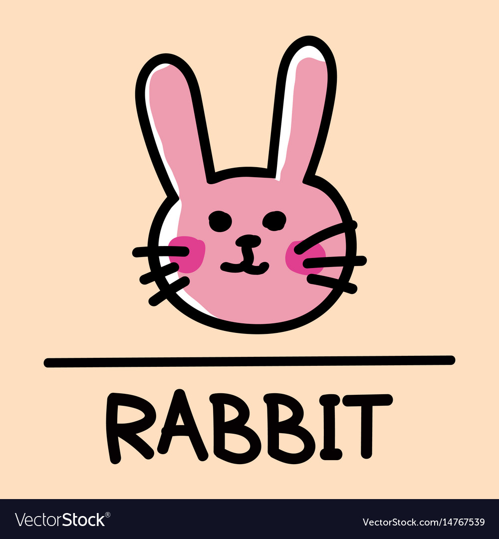 Rabbit hand-drawn style