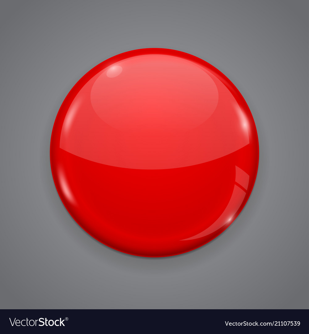 Red 3D Round Button Icon