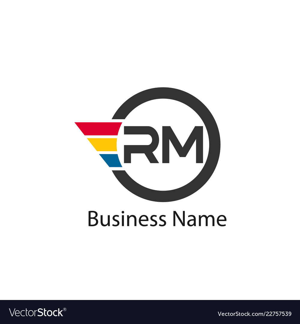 RM Initial Logo Template - Monogram Style