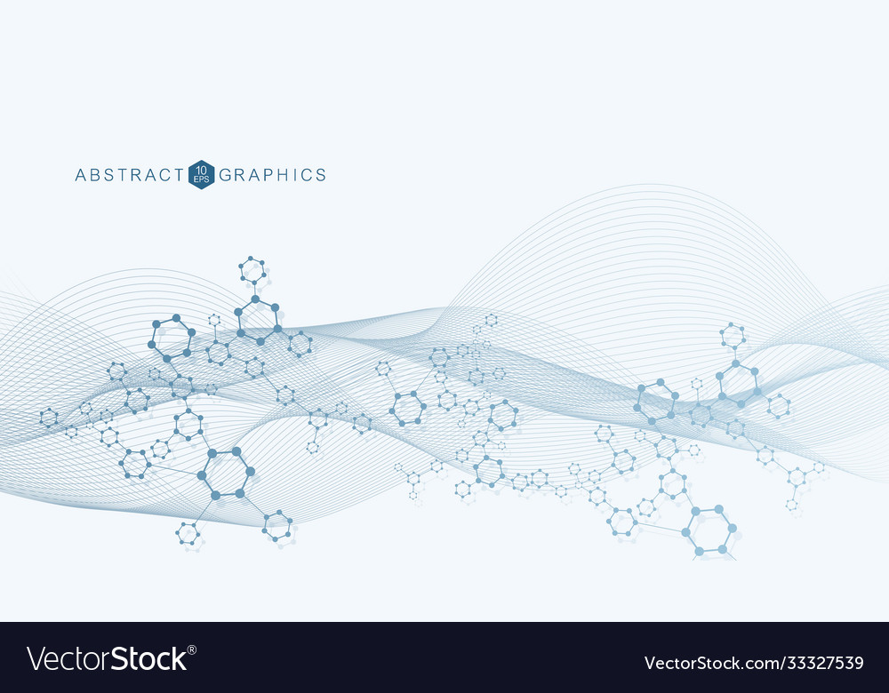 Science network pattern connecting lines and dots vector image Science network pattern connecting lines and dots