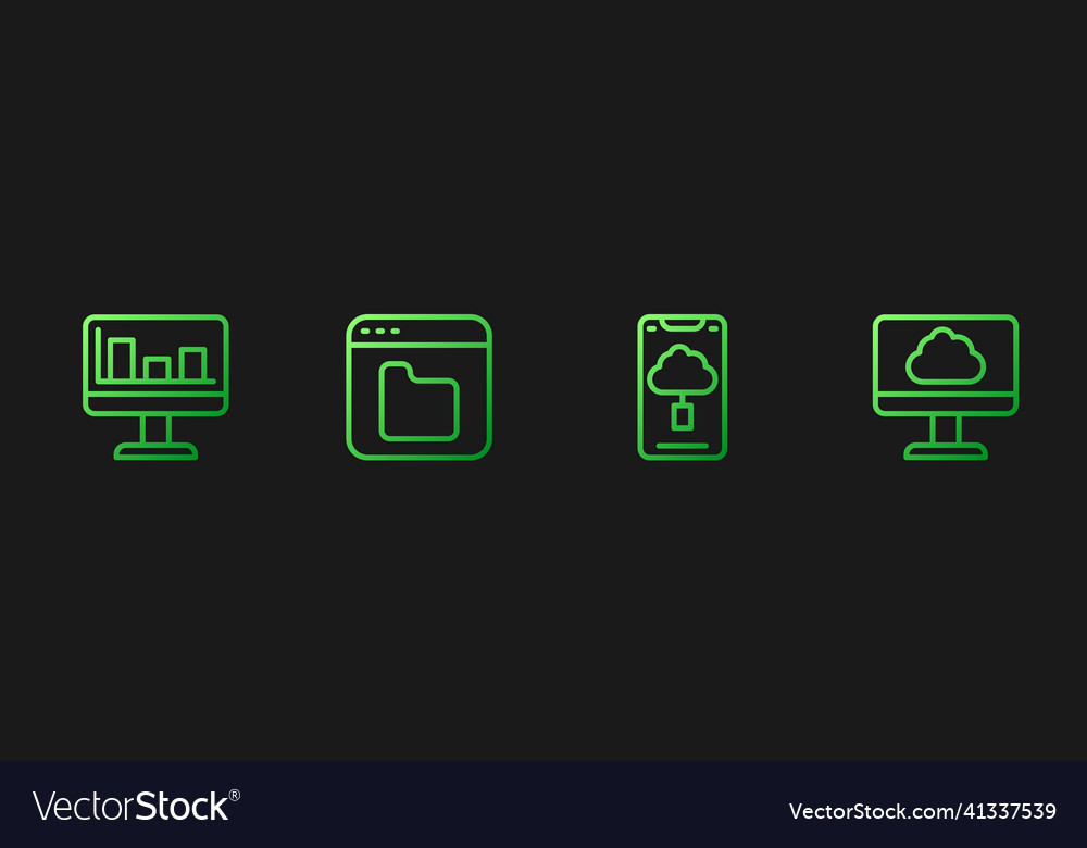 Set line cloud technology data transfer monitor