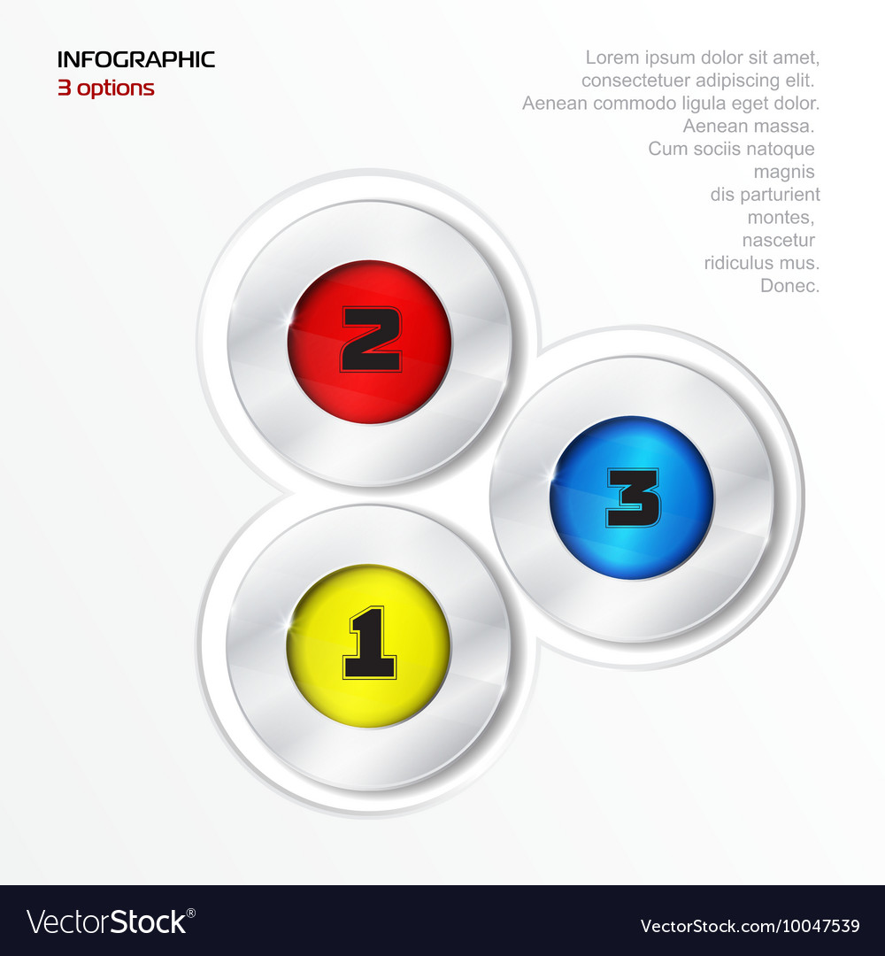 Set of colorful 3d buttons