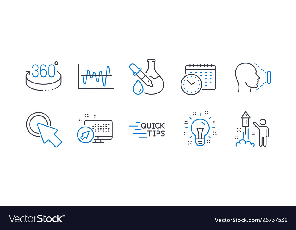 Set science icons such as click here web Vector Image Set science icons such as click here web