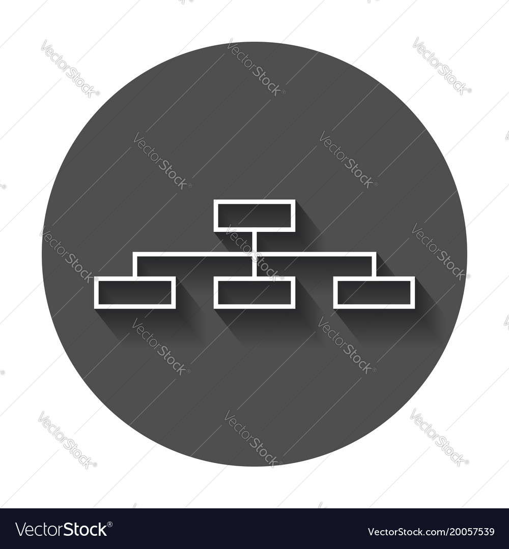 Structure simple flat icon with long shadow