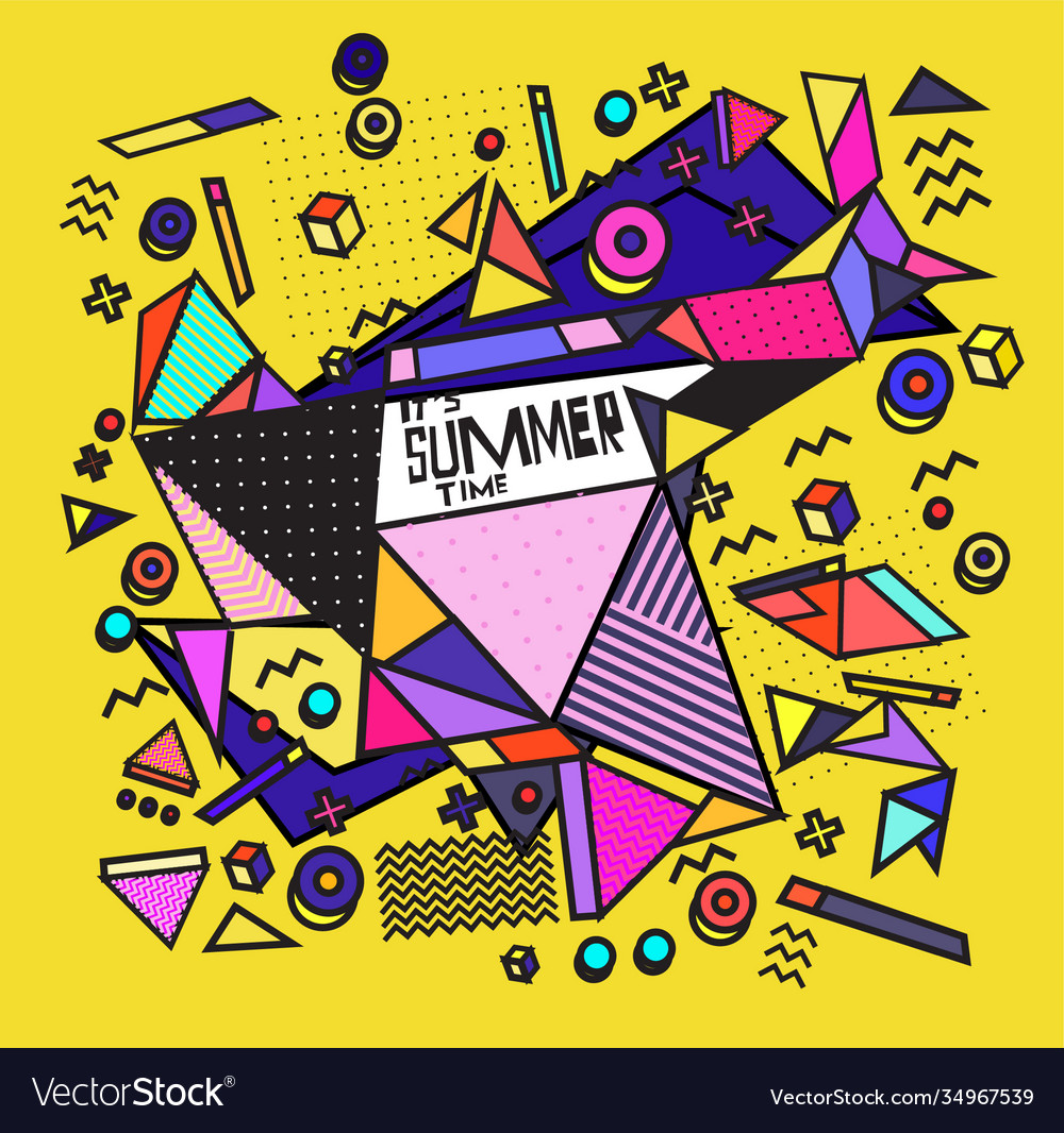 Triangle geometric forms for summer design event