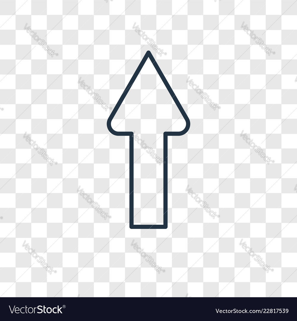 Up arrow concept linear icon isolated