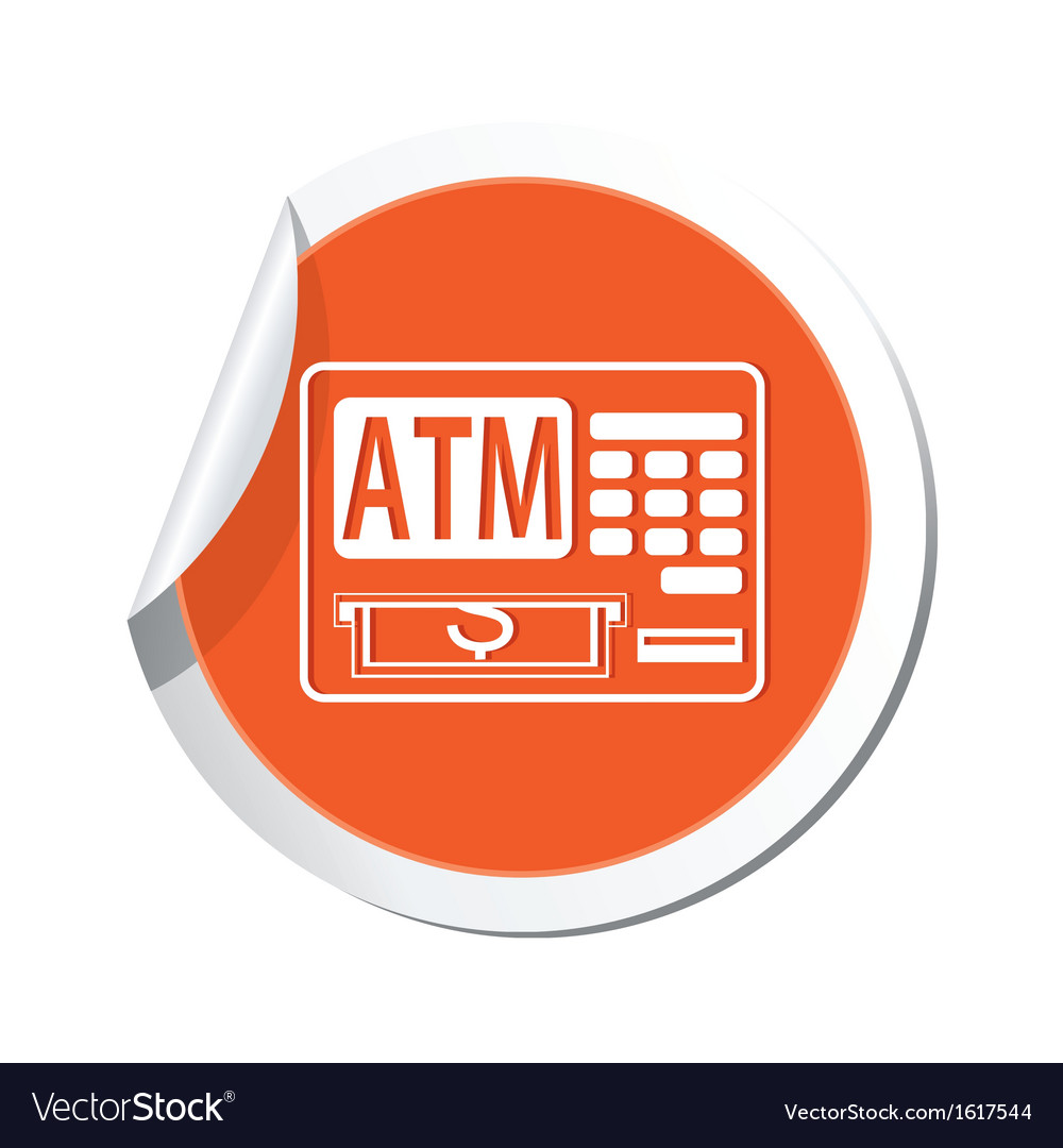 Atm cashpoint icon orange Label2