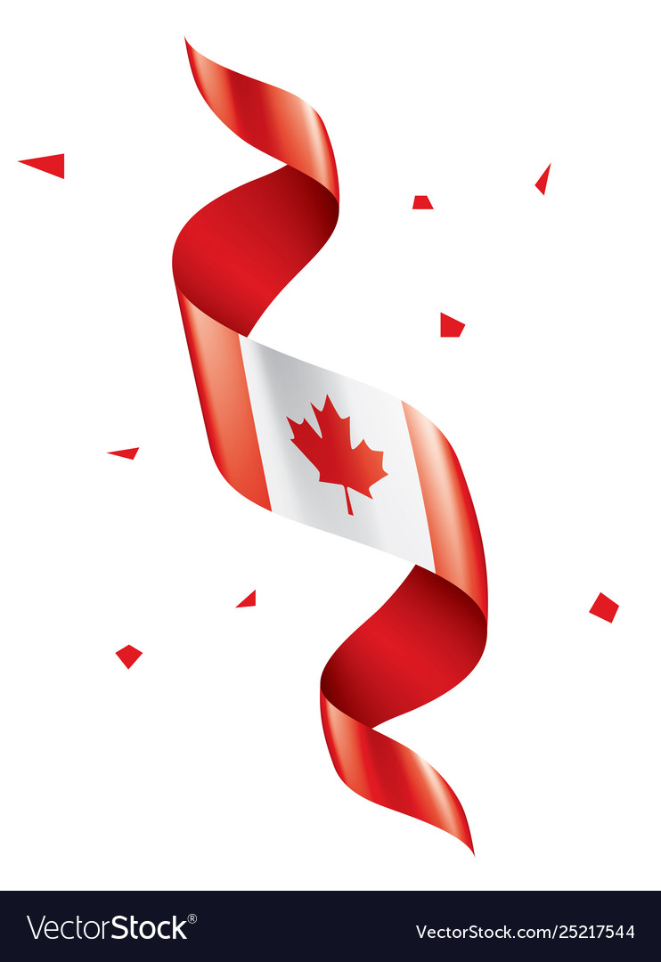 Canada flag on a white Royalty Free Vector Image