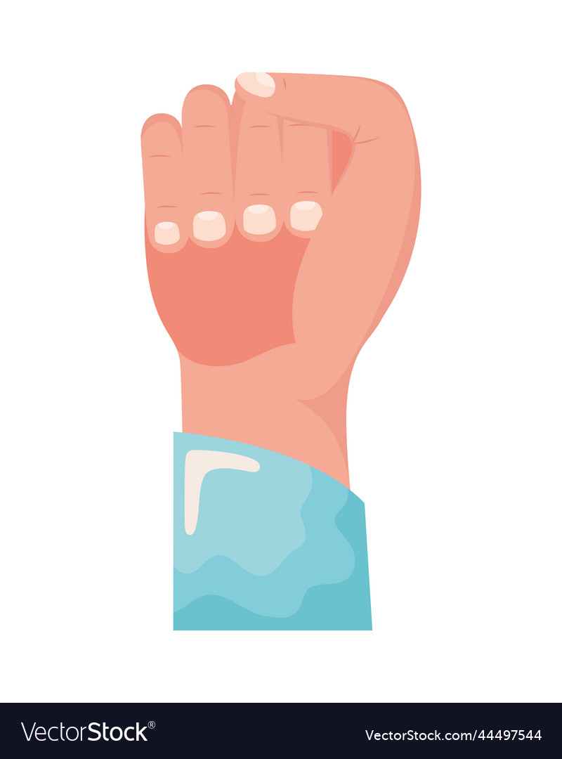 Hand fist protesting Royalty Free Vector Image