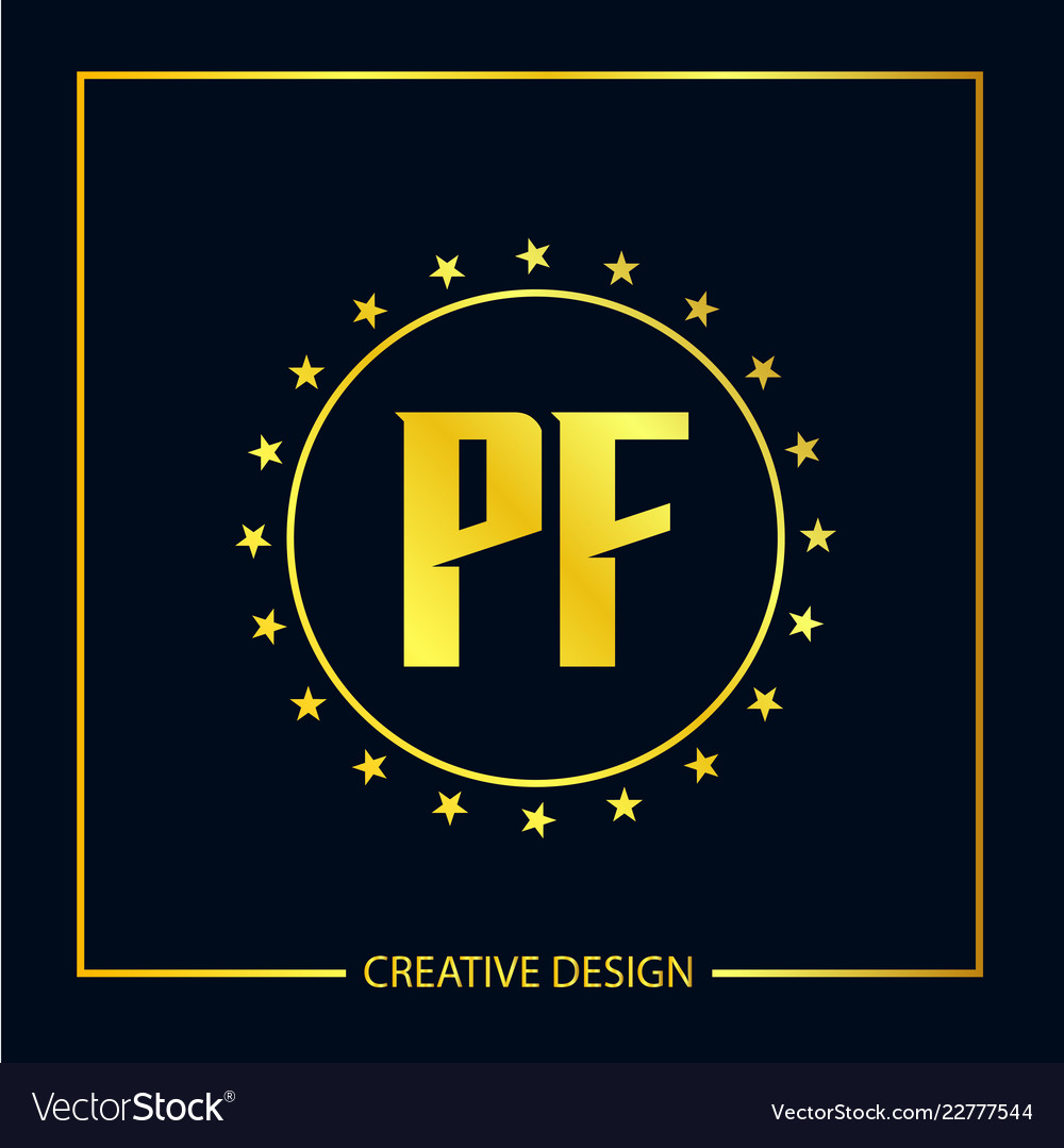 Original Buchstaben pf Logo Vorlage Design