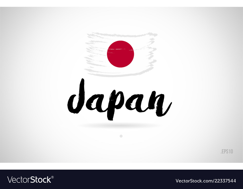 Japan country flag concept with grunge design