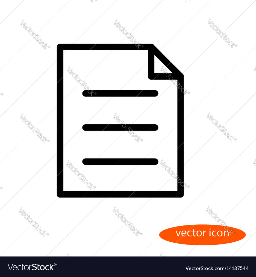 Linear image of a sheet paper with three