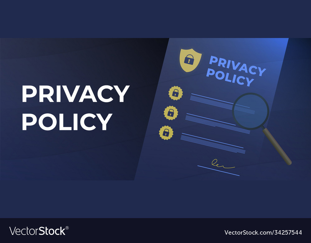 Privacy policy horizontal banner concept Vector Image