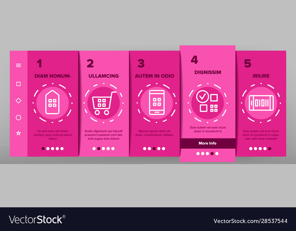 Qr code scan onboarding icons set vector image Qr code scan onboarding icons set