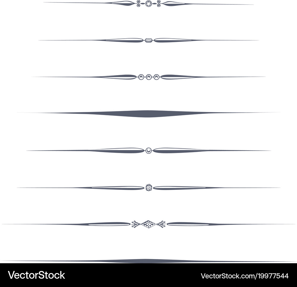 Set decorative text dividers Royalty Free Vector Image