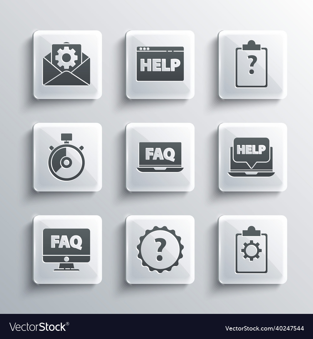 Set question mark checklist with 24 hours service