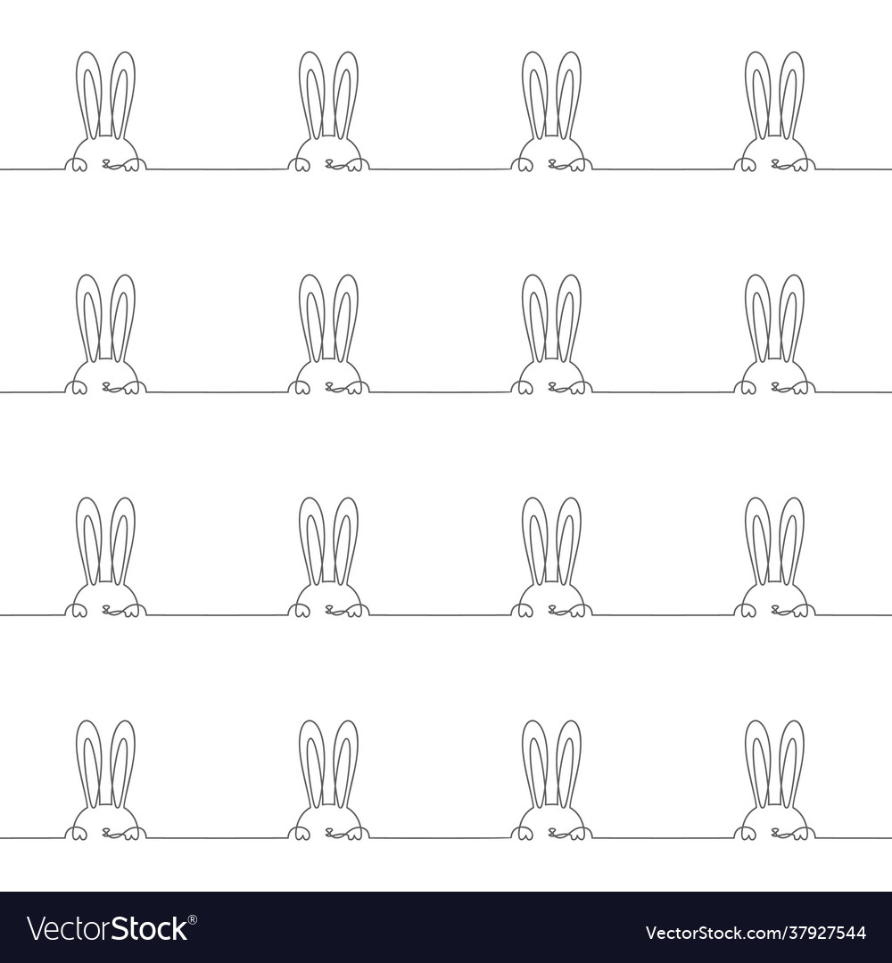 Single Line Easter Rabbit Pattern