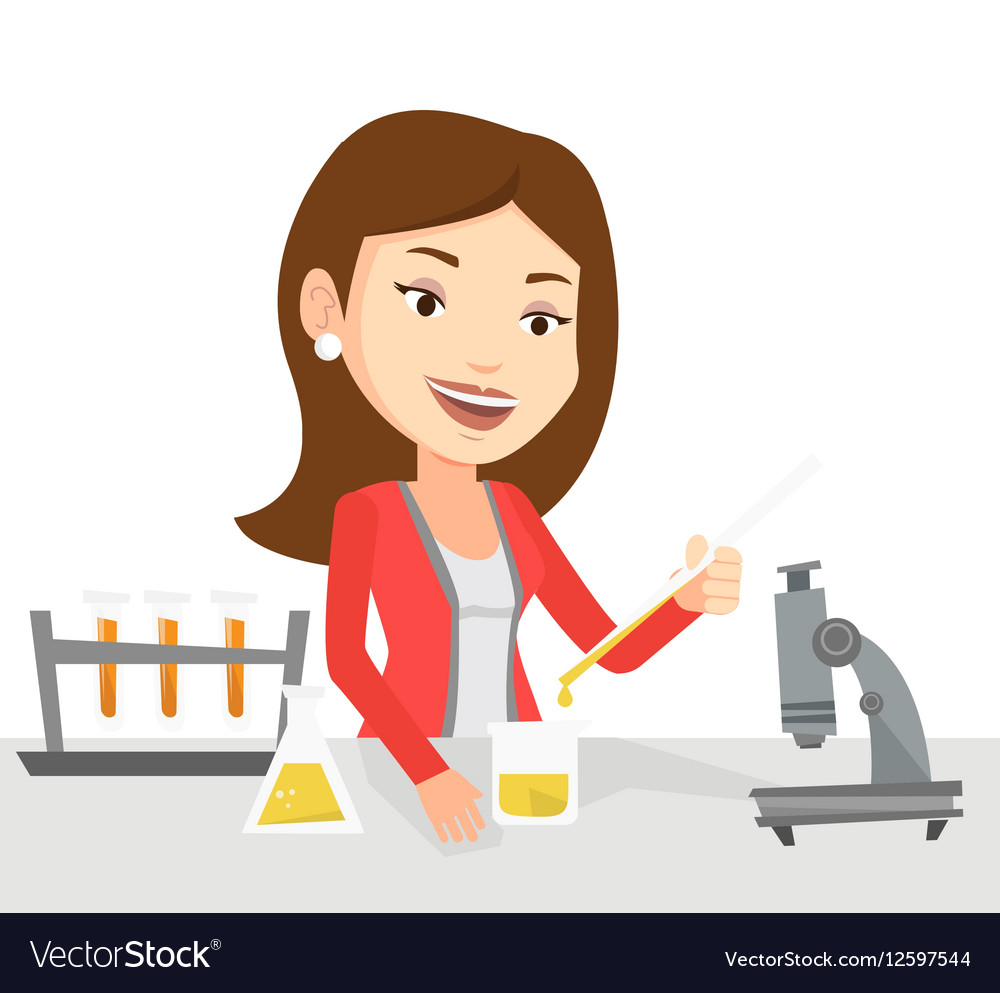 Student working at laboratory class