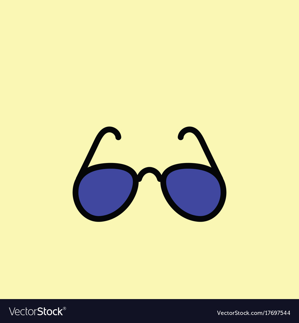 Sonnenbrille Ikone dünne Linie Farbe