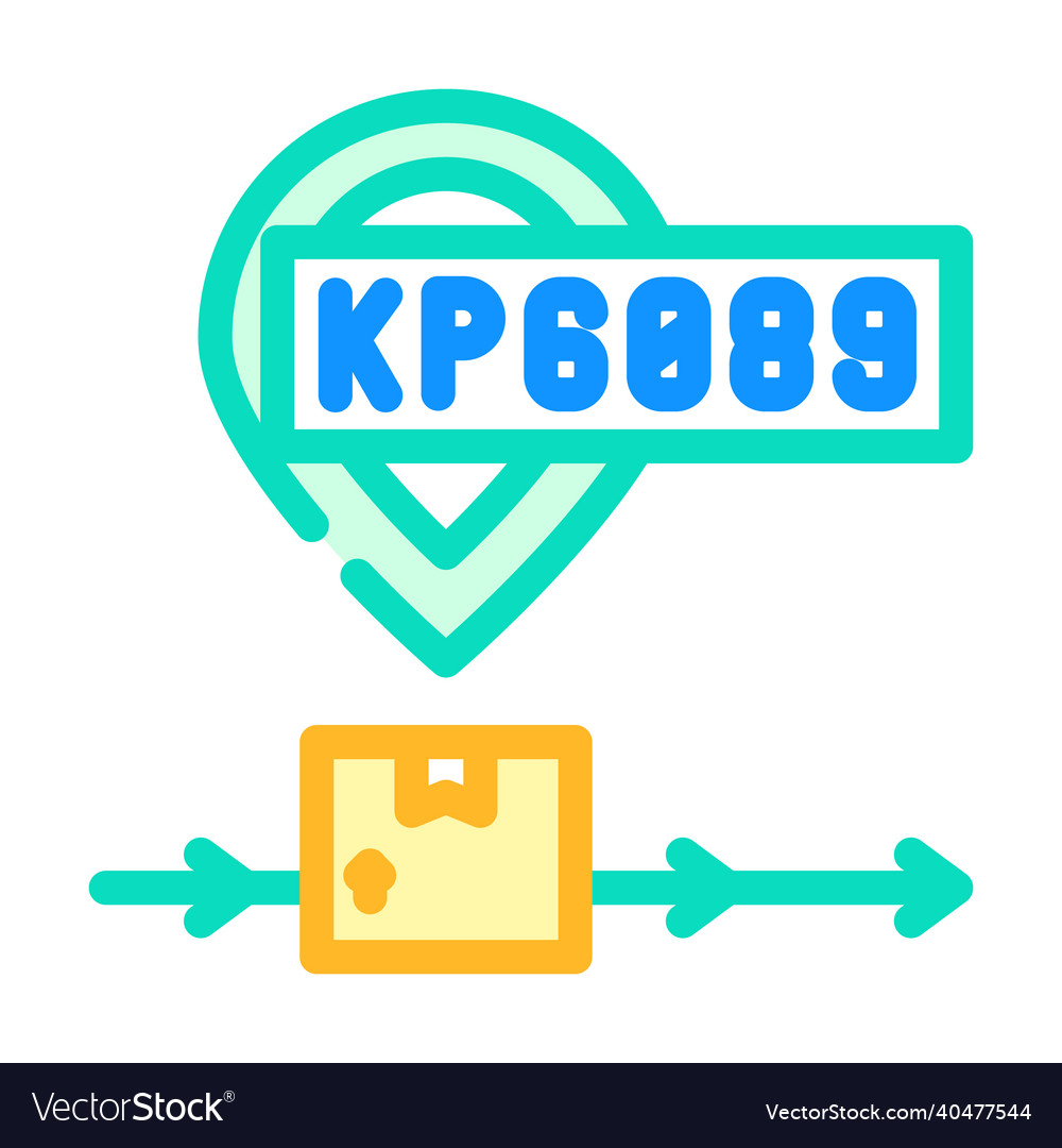 Tracking number color icon