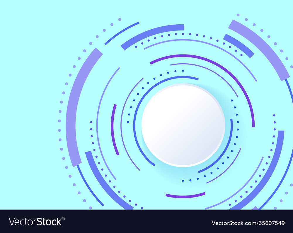 Abstract background with color circle line on blue vector image Abstract background with color circle line on blue