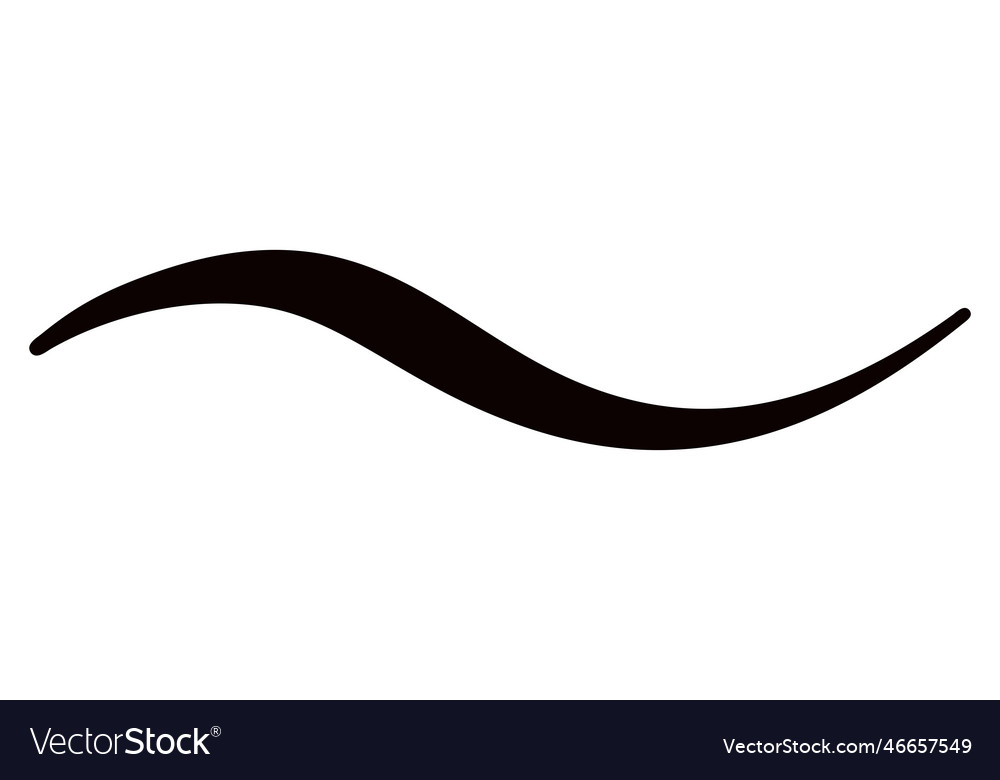 Abstract wavy thin line squiggle elements banner Vector Image