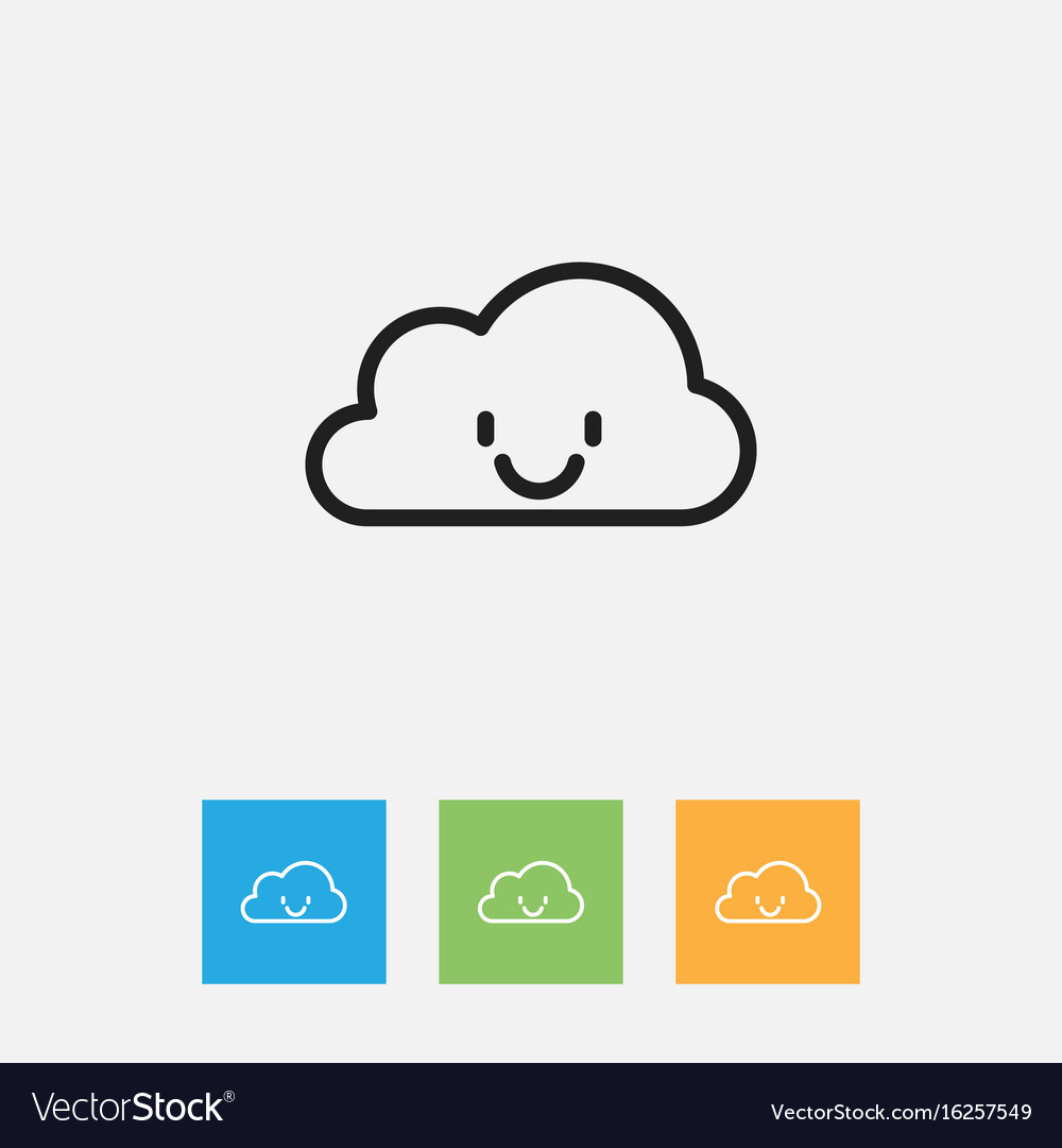 Air symbol on smile cloud