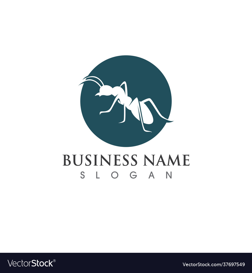 Ant logo and symbol image Royalty Free Vector Image