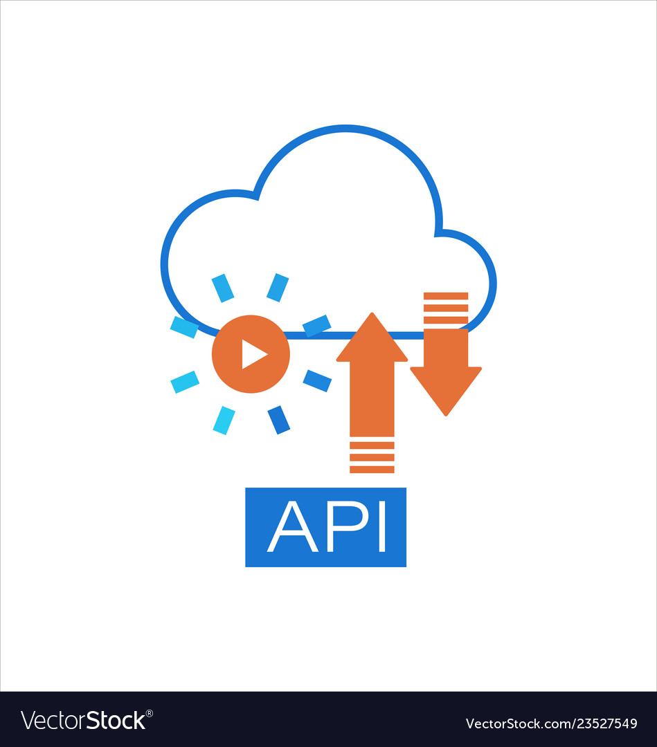 Cloud Api Software Integration Icon Royalty Free Vector