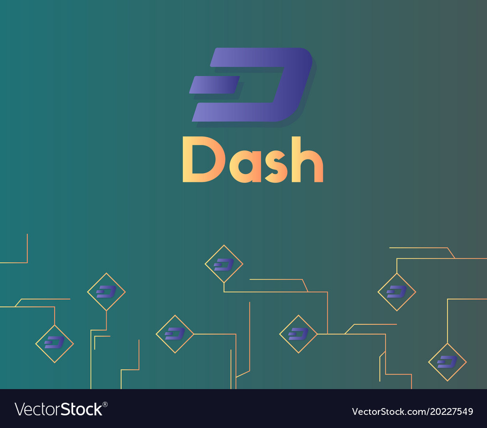 Dash blockchain technologie mit schaltung hintergrund