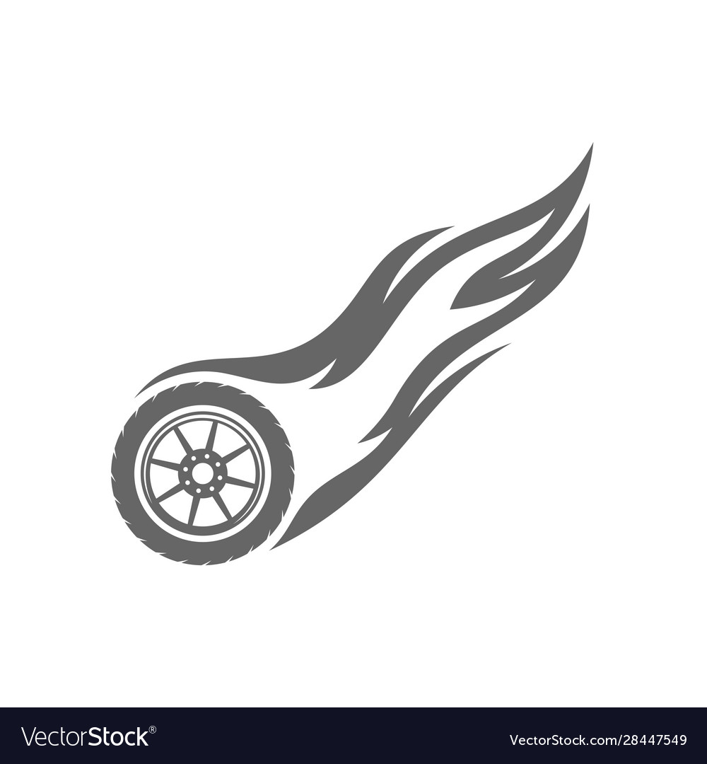 Fast tire logo icon design template Royalty Free Vector