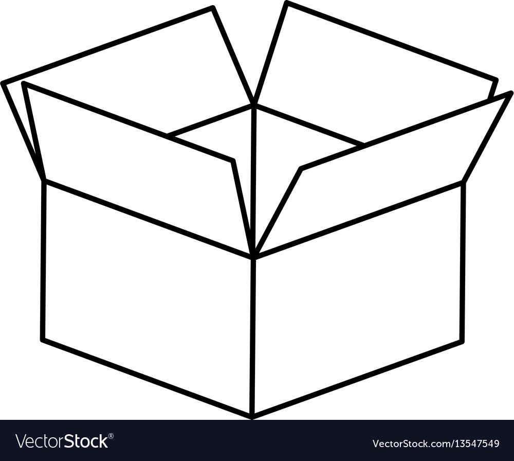 Figure box opened icon Royalty Free Vector Image